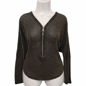 Hippie Love - Zipped Knit Long Sleeves Shirt